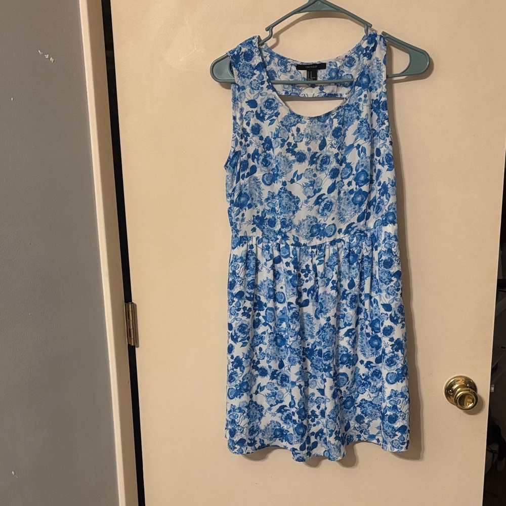 Forever 21 Blue Floral Dress